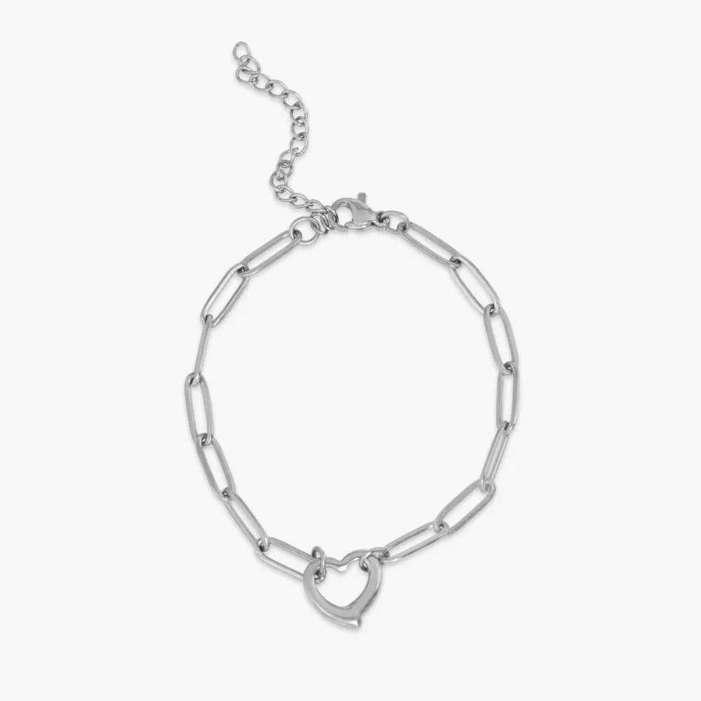 Herzarmband mit Gliederkette