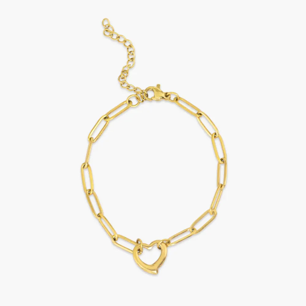 Herzarmband mit Gliederkette