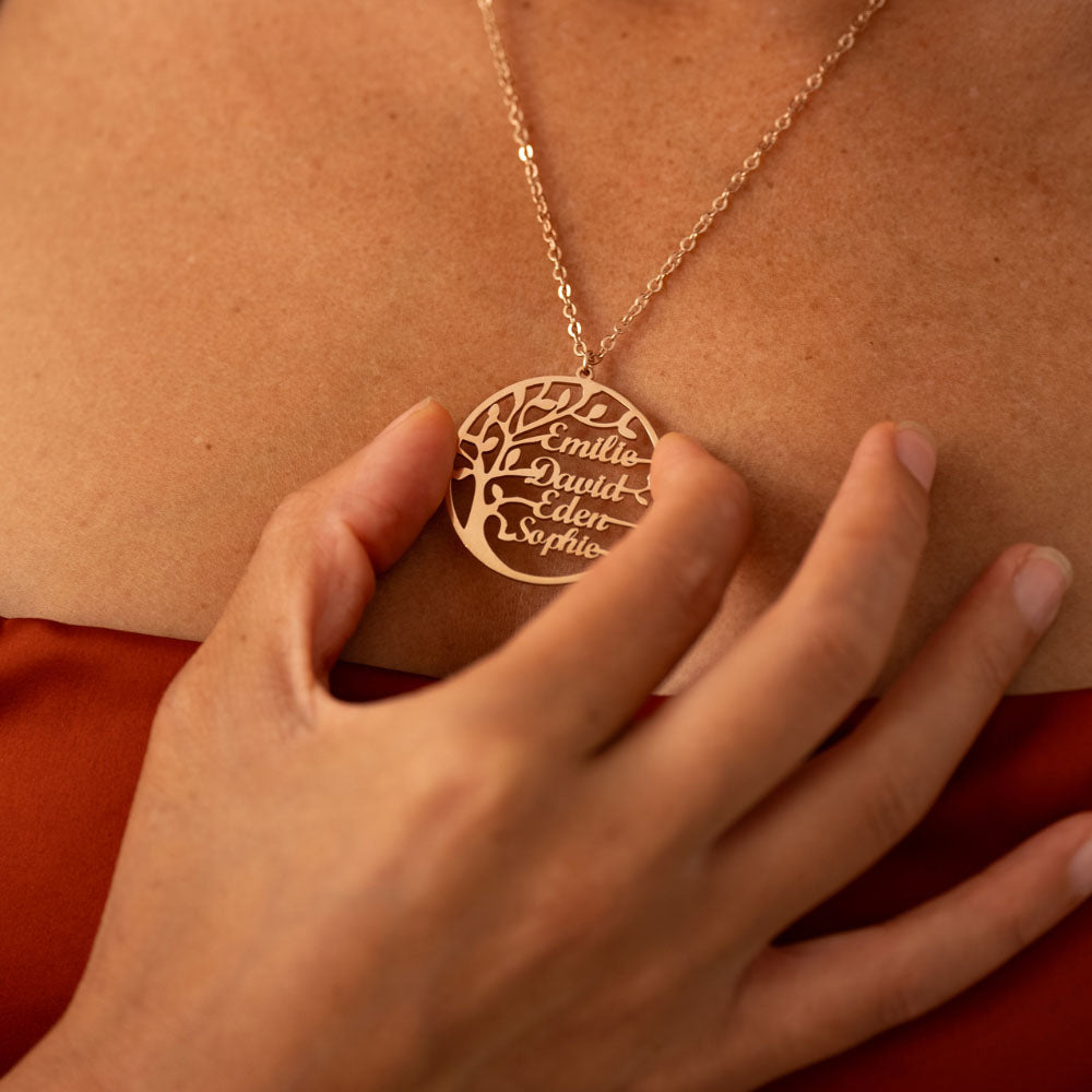 Personalisierte Stammbaum-Halskette