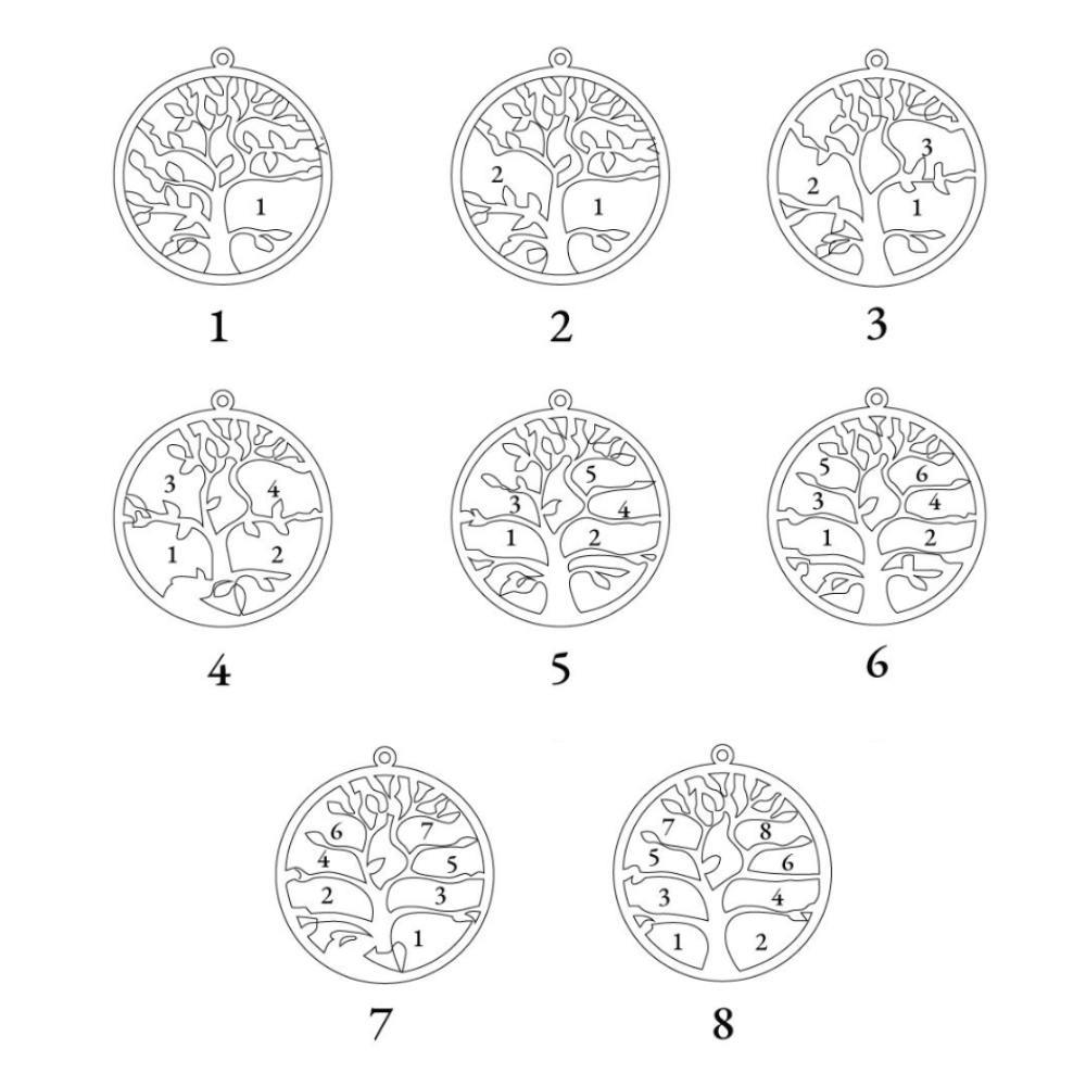 Personalisierte Lebensbaum-Halskette