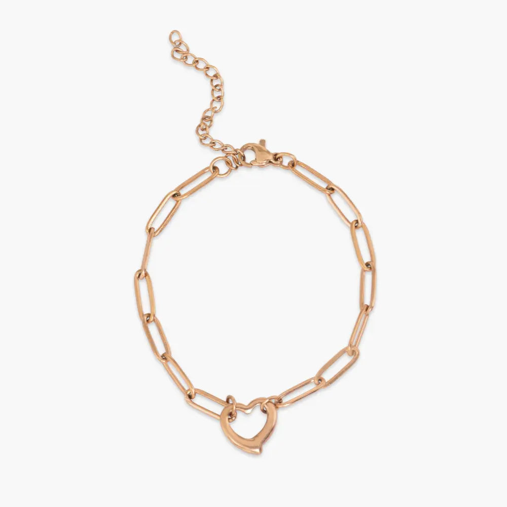 Herzarmband mit Gliederkette