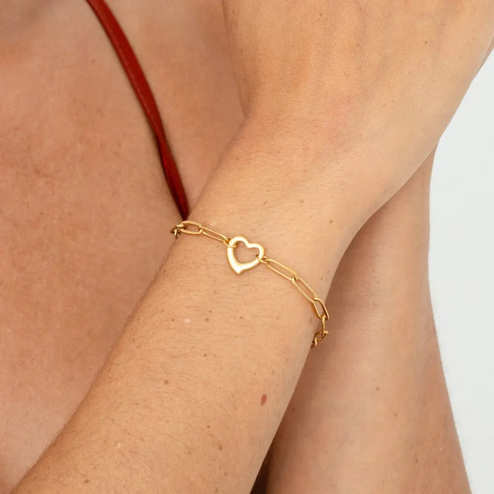 Herzarmband mit Gliederkette
