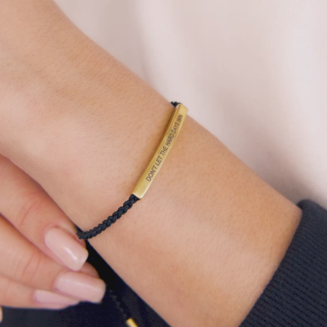 Bracelet Tube Minimaliste avec Message